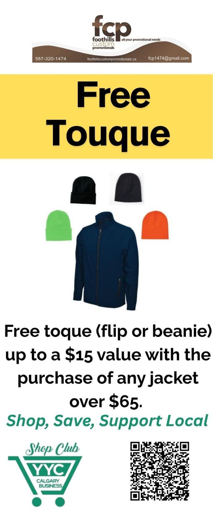 Free toque (flip or beanie)